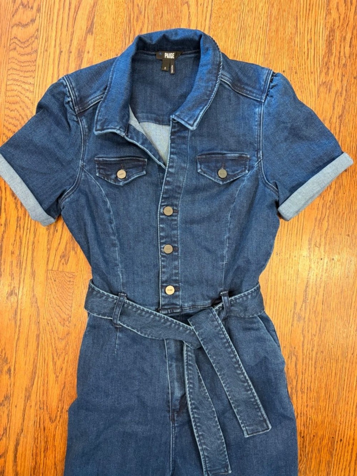 PAIGE Anessa jumpsuit size 8 modern utility minimalist luxury capsule