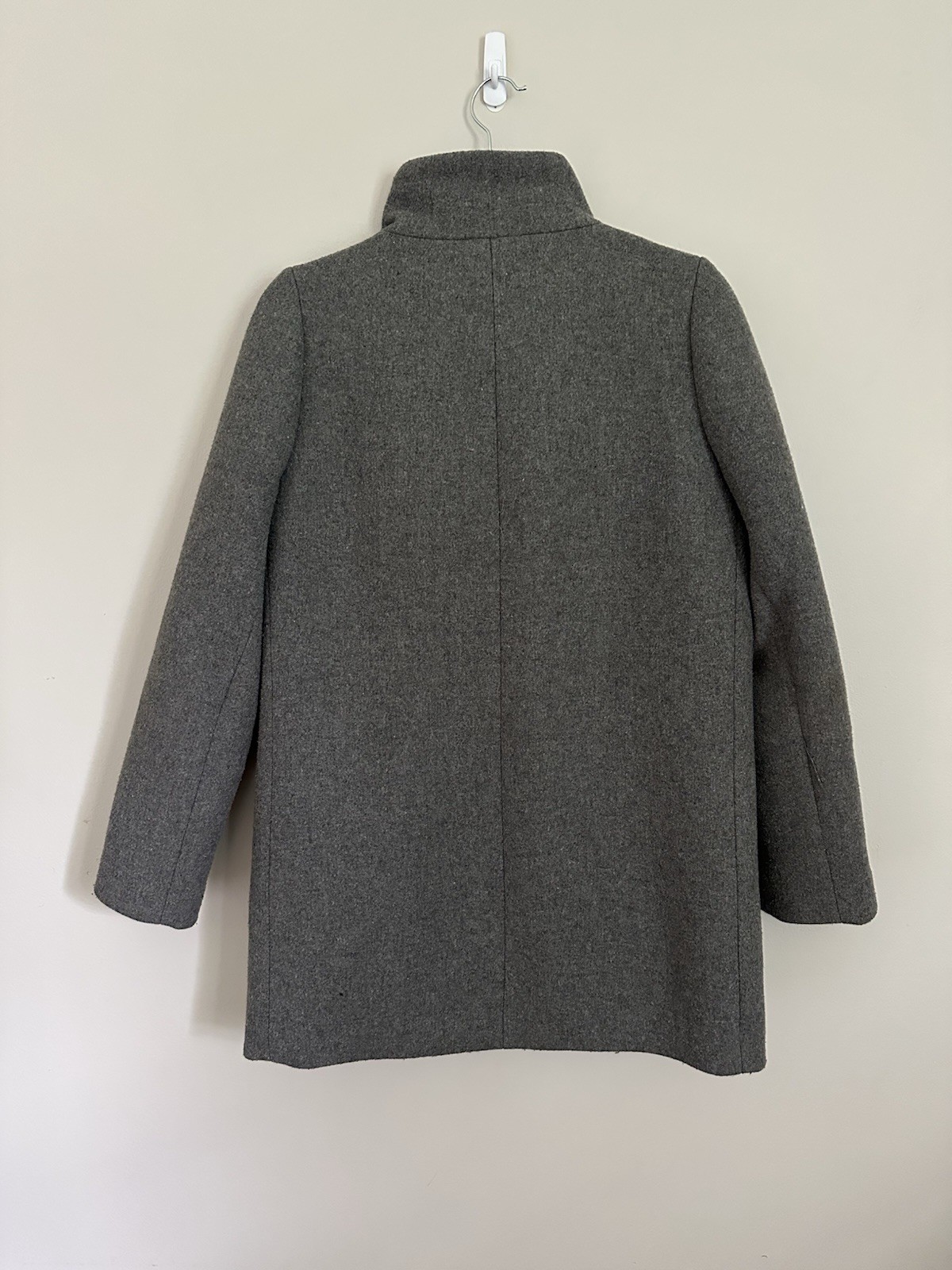J.Crew Mercantile City Gray Wool Blend Coat Womens Size 6 Funnel Neck Capsule