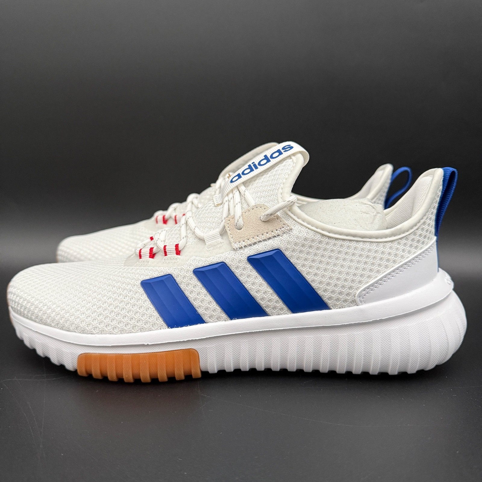 adidas Kaptir 4.0 Cloud White Royal Blue Men Road Running Shoes #527