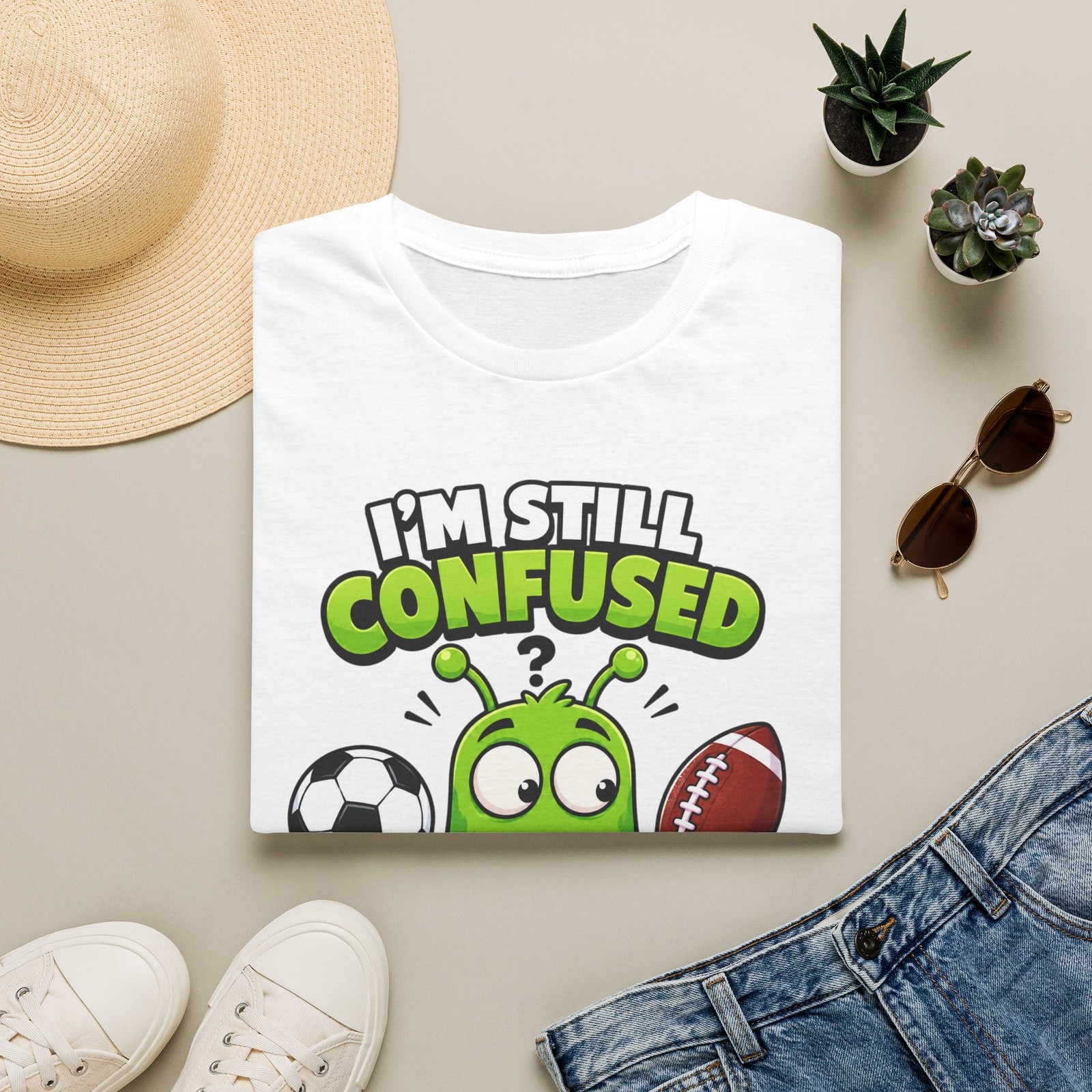 I’m Still Confused Alien, T-Shirt | Football & Soccer 2026 Design