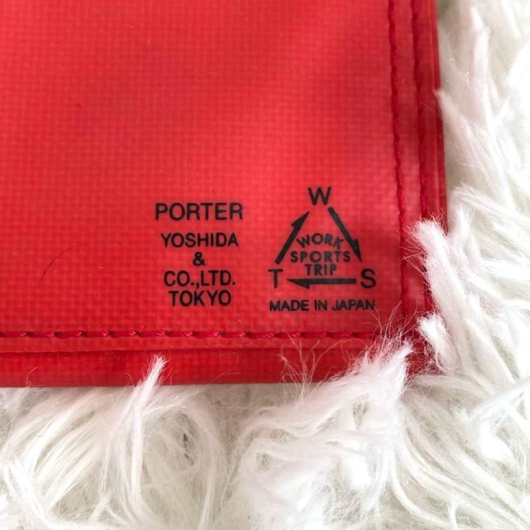 Porter Capsule Bifold Wallet Red Horizontal Used