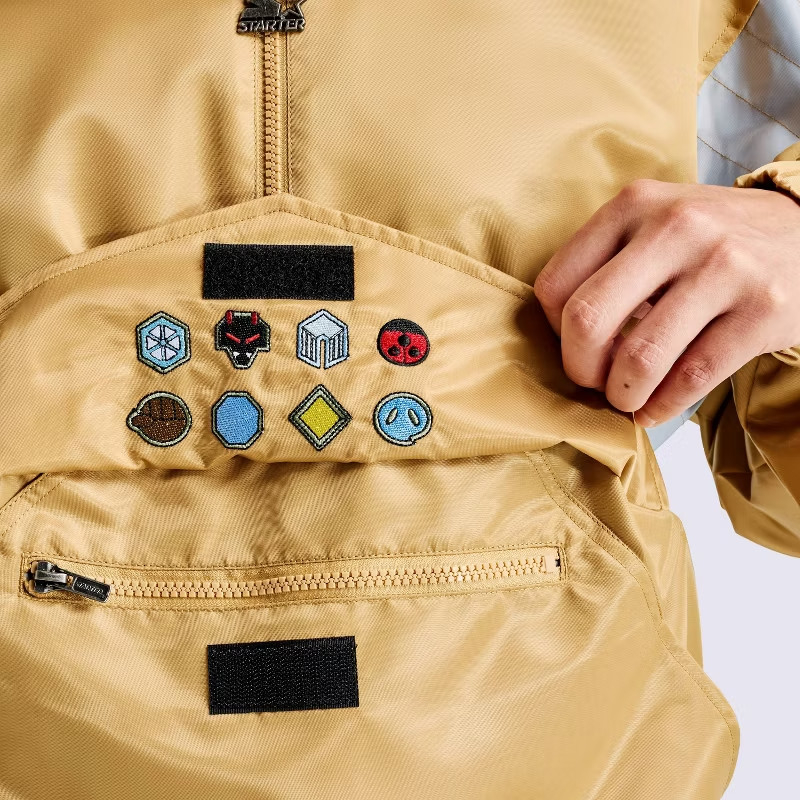 Pokemon x Target Starter Pullover Jacket Gold JOHTO Region Size XL