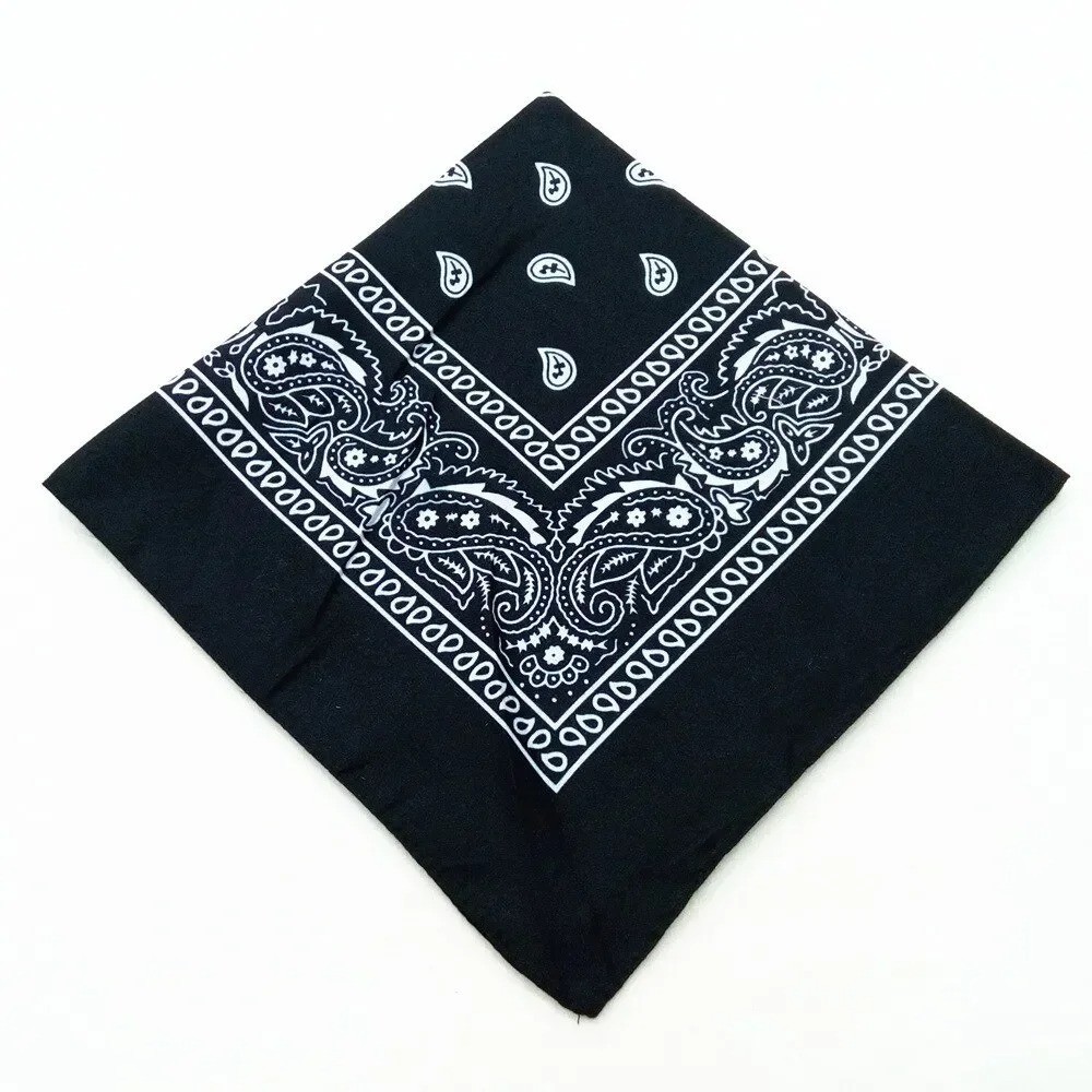 1-10Pcs Bandana 100% Cotton Paisley Print Double-Sided Scarf Head Neck Face Mask
