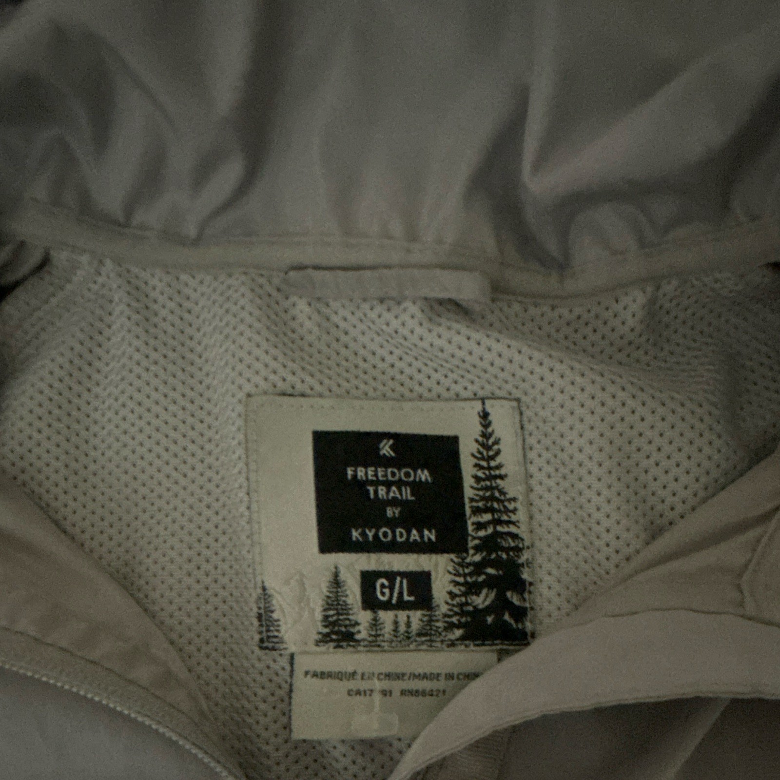 Freedom Trail by Kyodan Women’s Hooded Full Zip Windbreaker Jacket Gray G/L Long