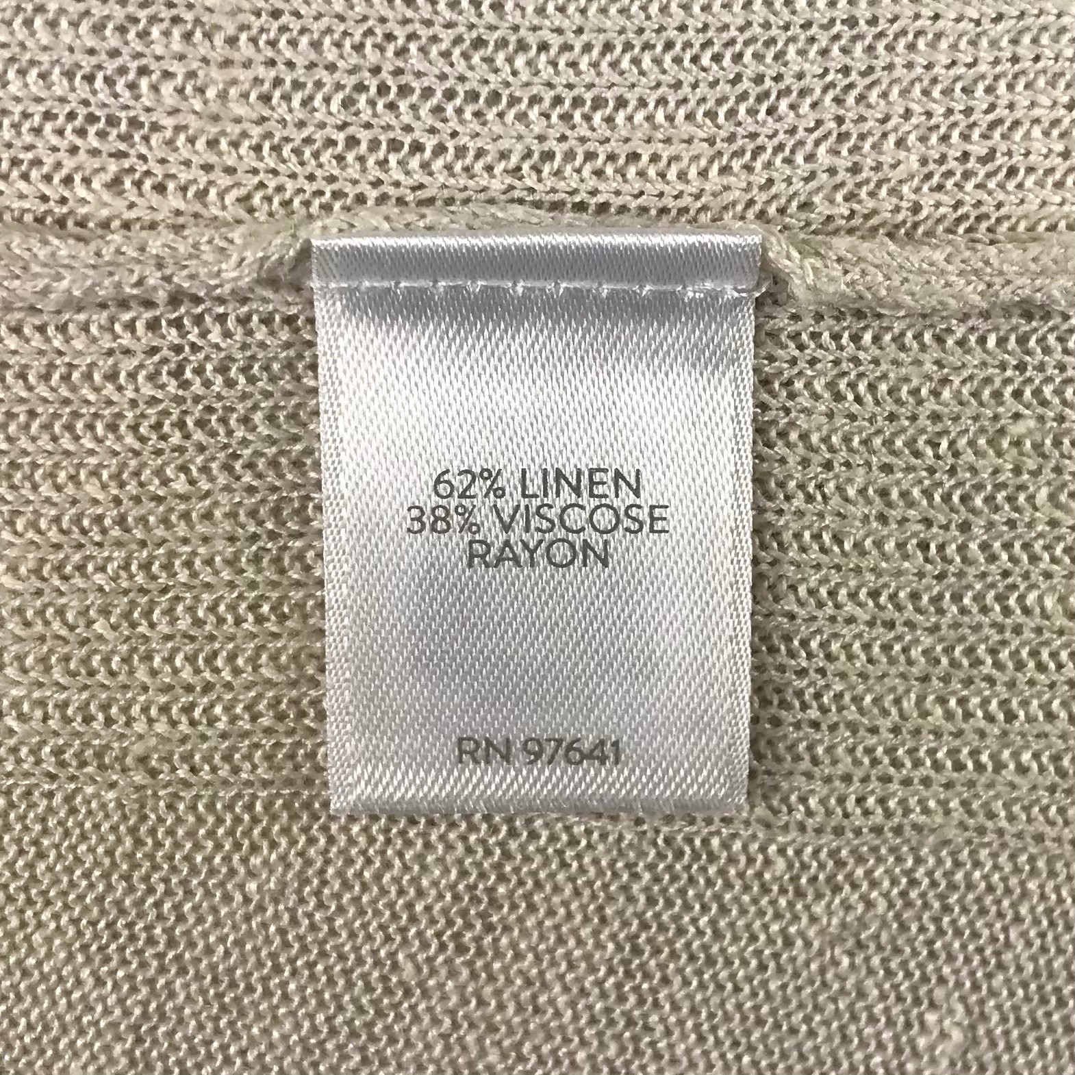 J Jill Beige Cardigan Long Vest Linen Blend Size M Sleeveless Minimalist Capsule