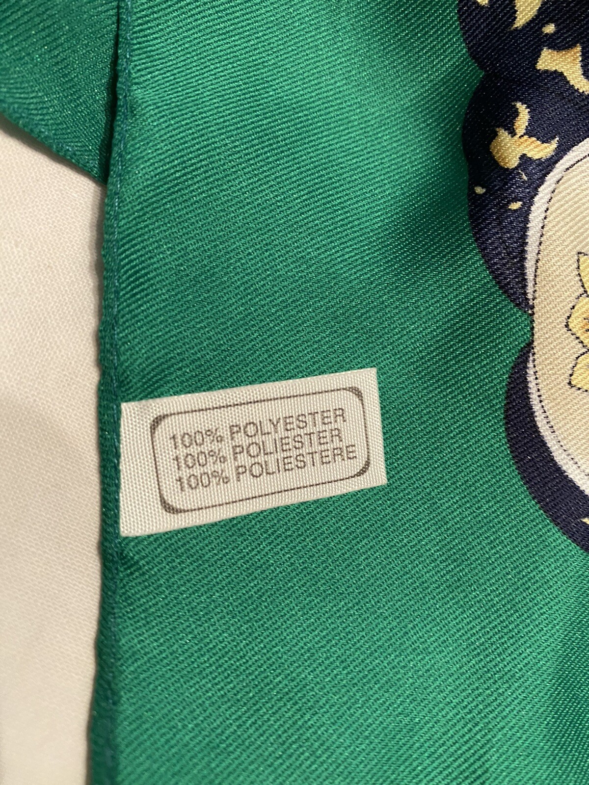 Italian Polyester Scarf Shawl Large Green Unbranded
