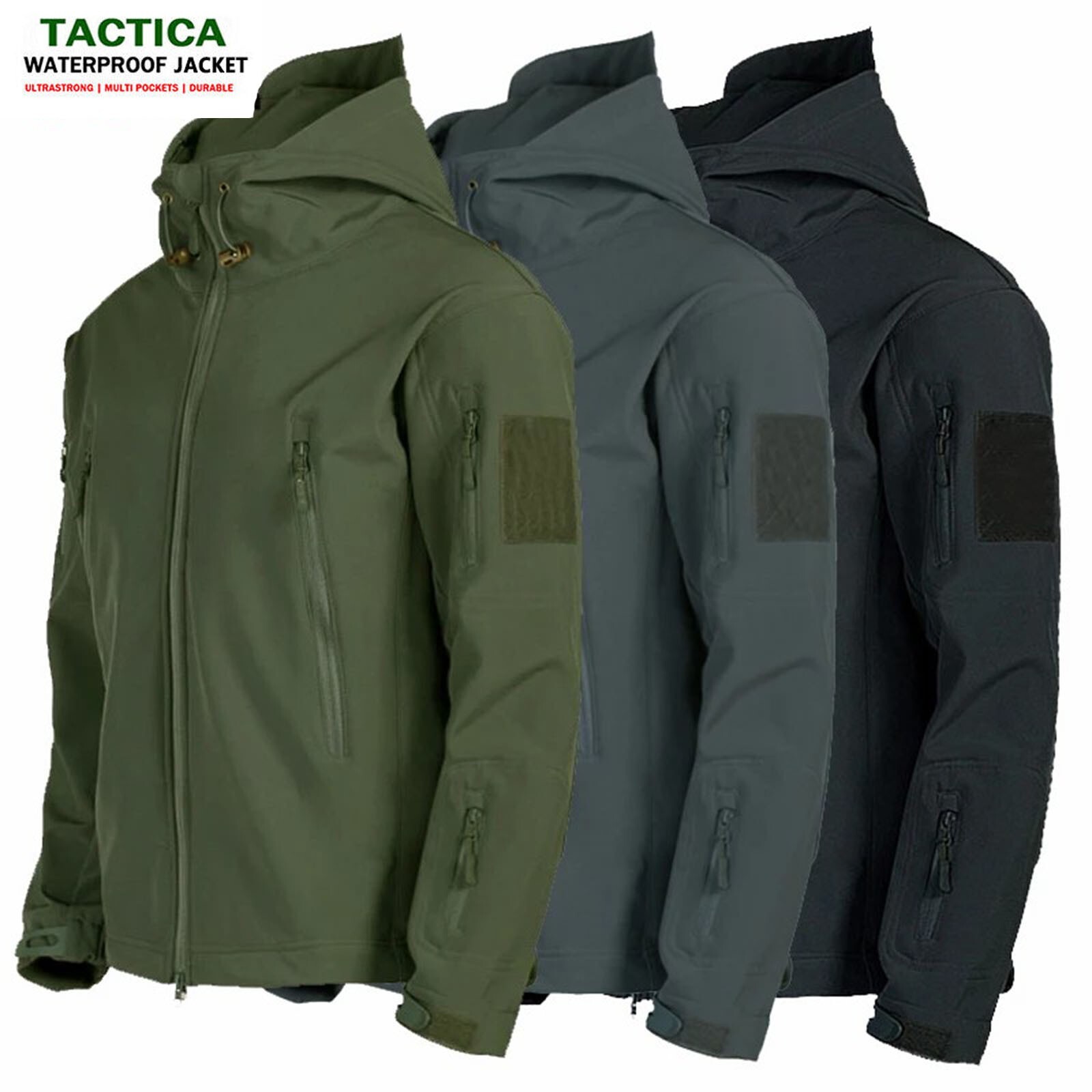 Mens Jacket Winter Military Tactical Waterproof Warm Soft Shell Windbreaker US
