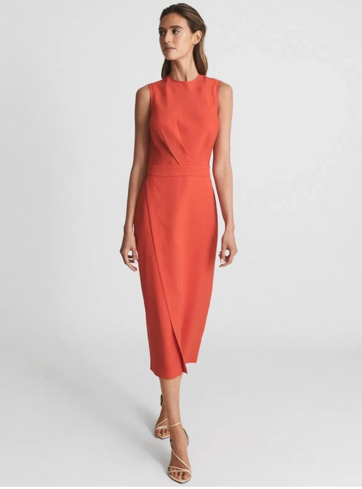 REISS LAYLA SLEEVELESS BODYCON Party Summer DRESS, BLACK Coral Size Uk 4-14 £149