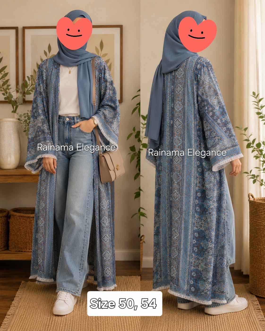 Pashmina Abaya With Scarf ONLYN. Size 52 and 54 Available. NO RETURNS ACCEPTED.