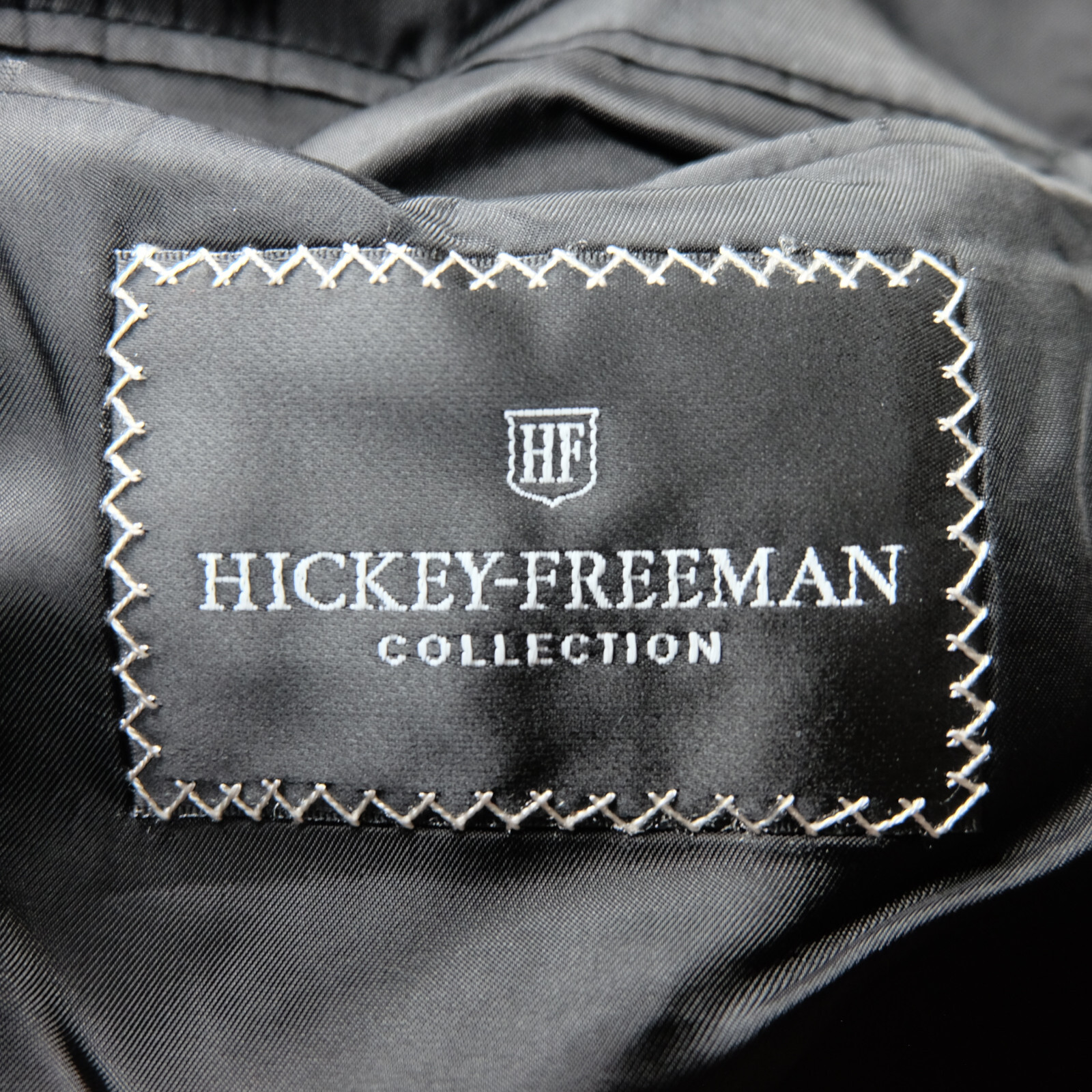 Hickey Freeman 44R Navy Gray Wool Pinstripe 2 Button Sportcoat Blazer Jacket Men