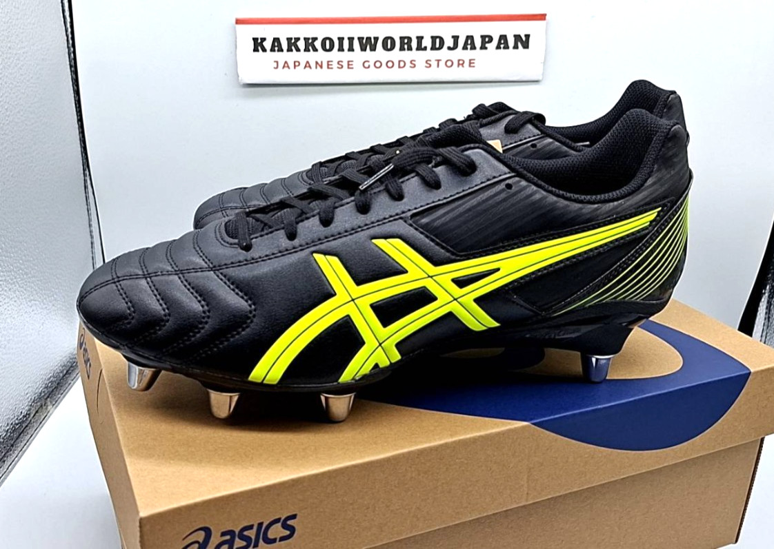 ASICS Rugby Cleats LETHAL TACKLE WIDE 1111A263.001 Black/Safety Yellow 2025 NEW!
