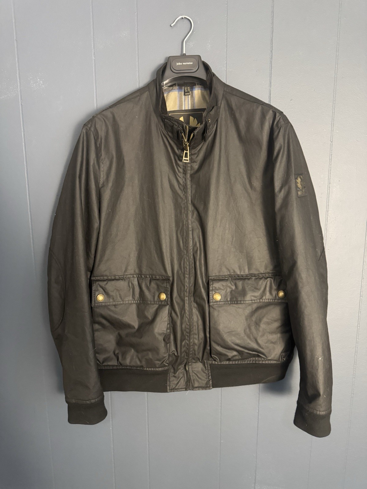 Belstaff Men’s waxed Bomber Size 46 NWOT