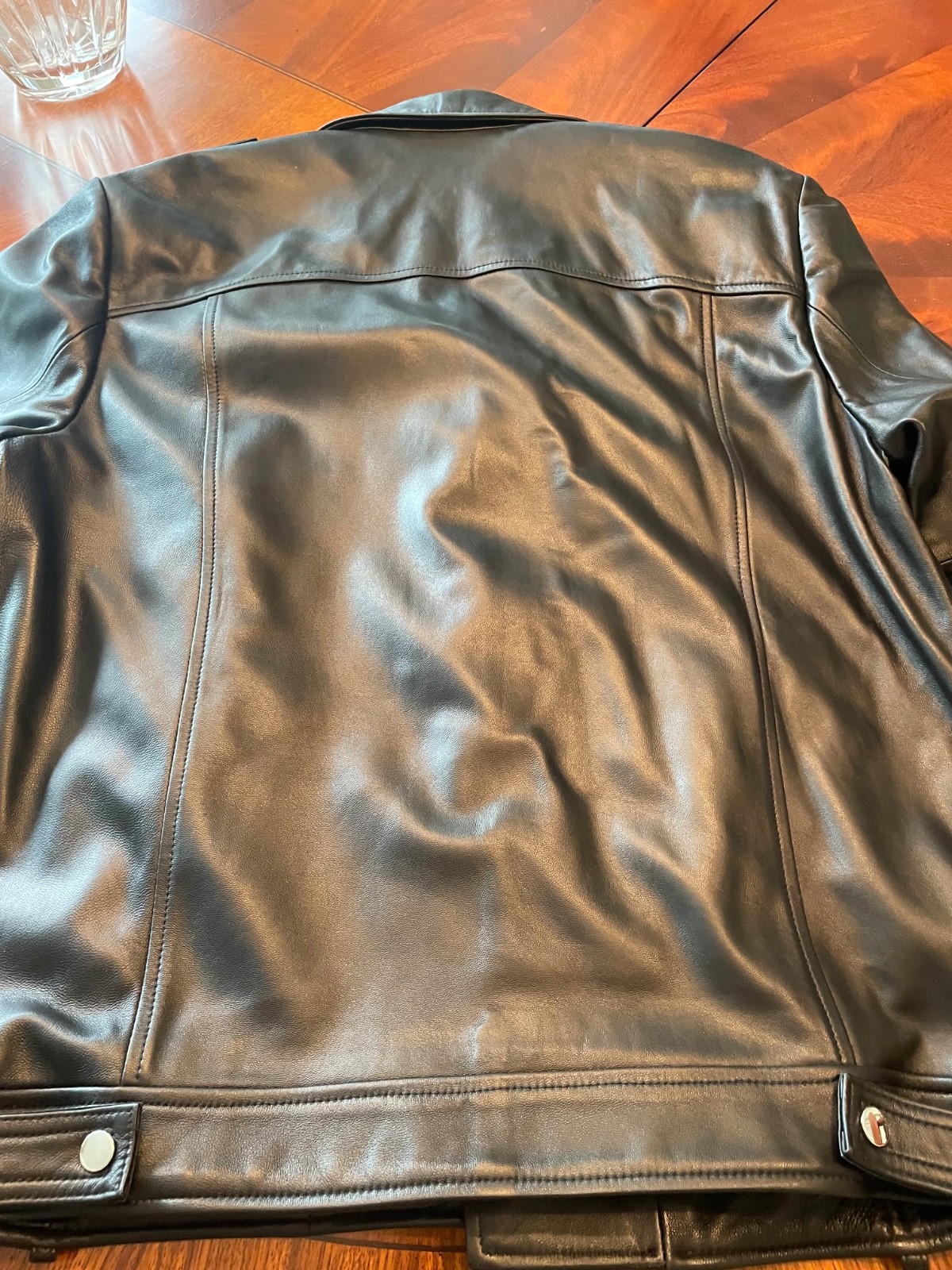motorcycle jackets for men leather XL Cadogen tissue paper still on zippers