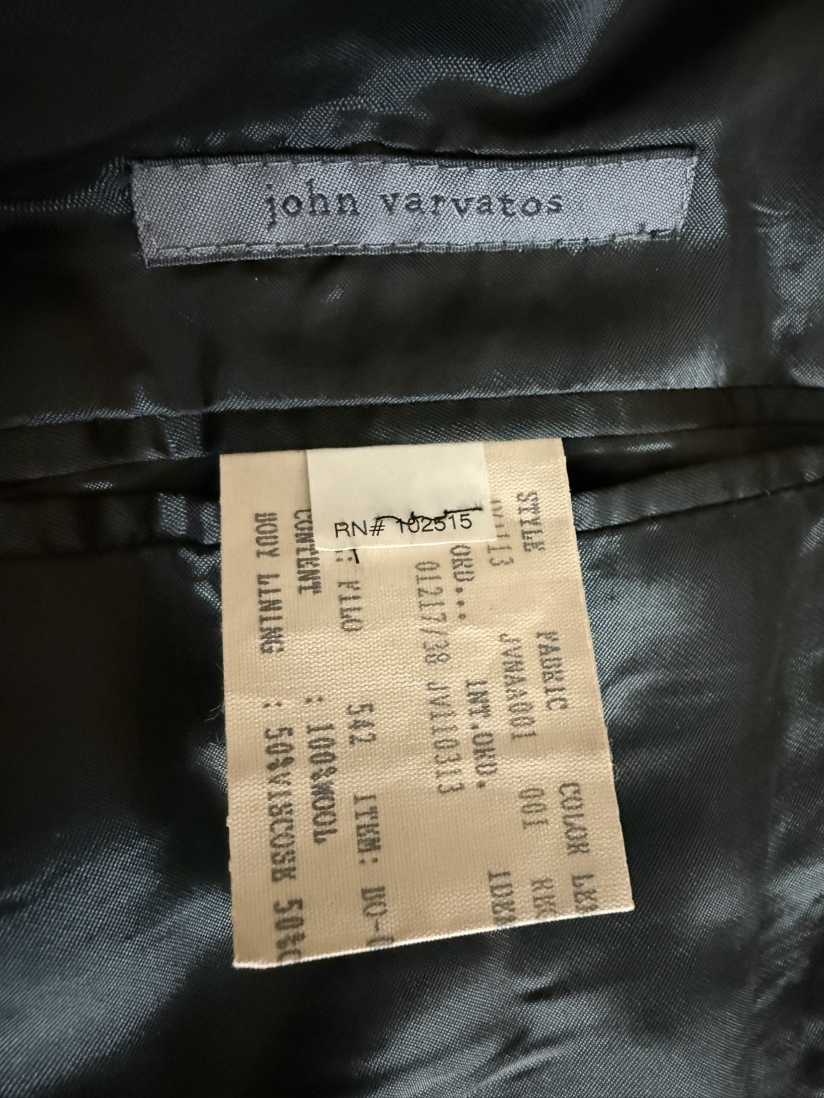 john varvatos hand made italian suit 40, 42