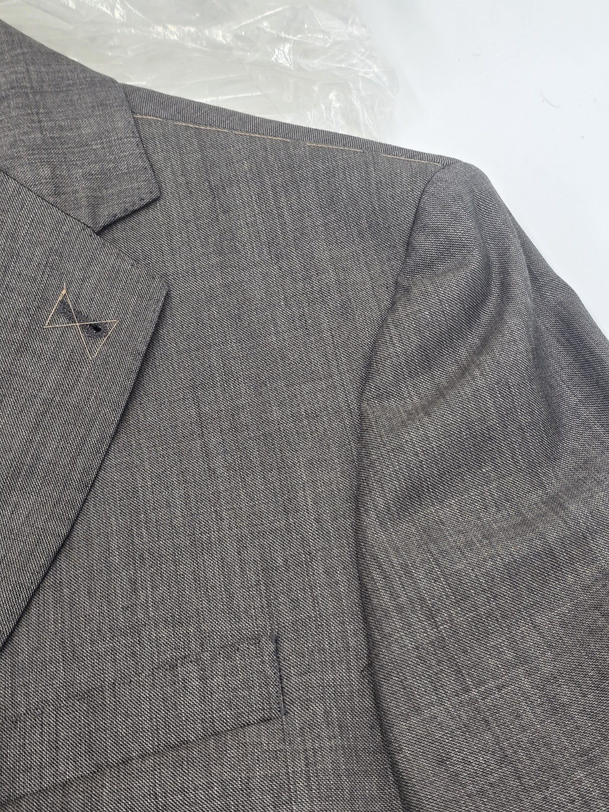 Jos. A. Bank Reserve Gray Worsted Wool 2-Piece Suit Tailored 44R 38W