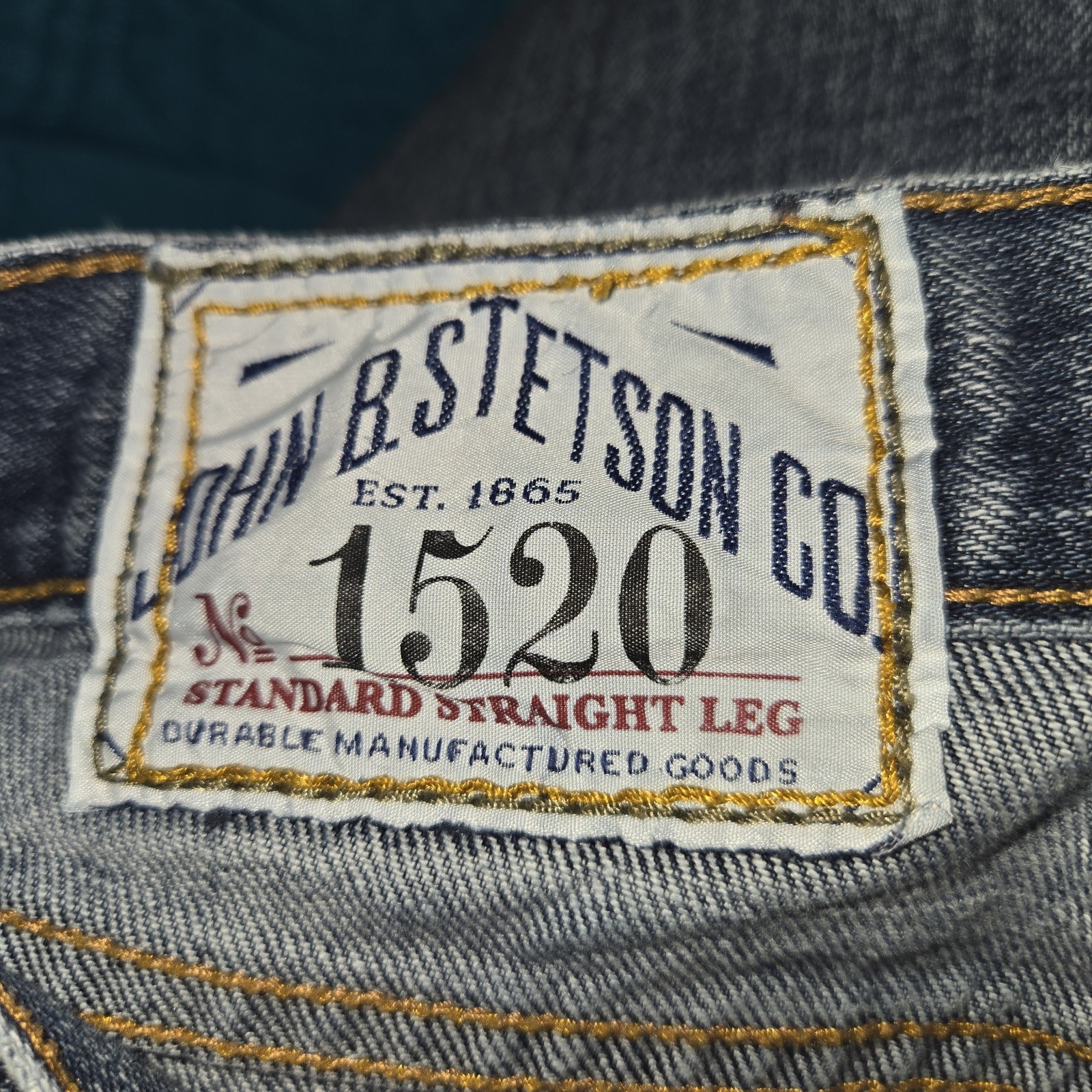 STETSON 1520 Standard Straight Leg Jeans Mens 28×38 (fit29.5×35) Western Cowboy