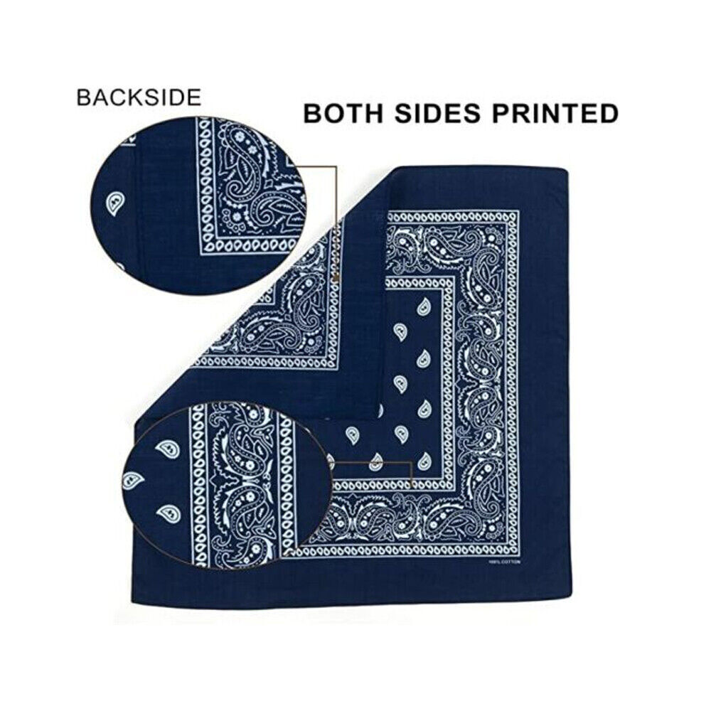 USA Seller 100% Cotton Paisley Bandanas 22″X22″ Scarf Head Neck Bandannas