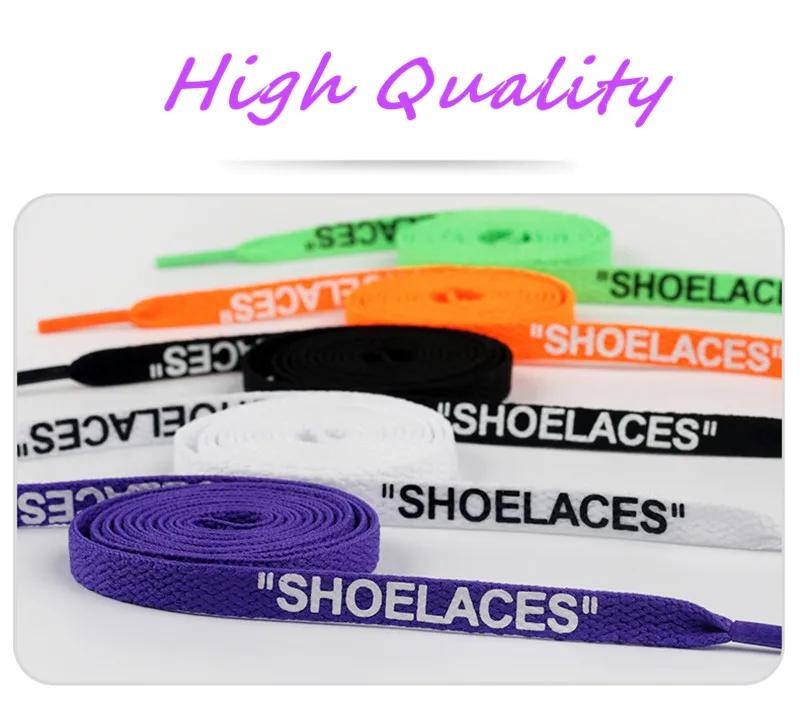Silicone Printing Shoelaces with Zip Tie Off White the Ten Shoelaces for Sneaker