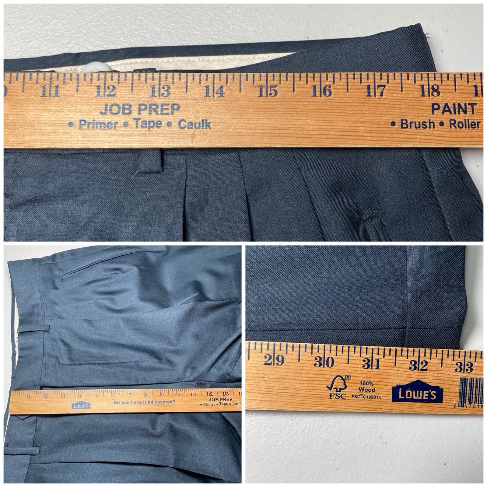 90s Pal Zileri Loro Piana Suit 2 Piece 42L (36×33 Cuffed) 2B0V Triple Pleated