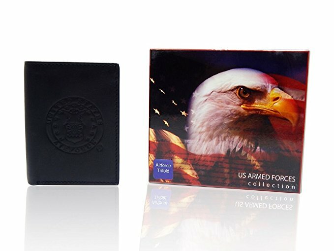 U.S. Armed Forces RFID Men’s Genuine Leather Wallets Army Navy Marines Air force