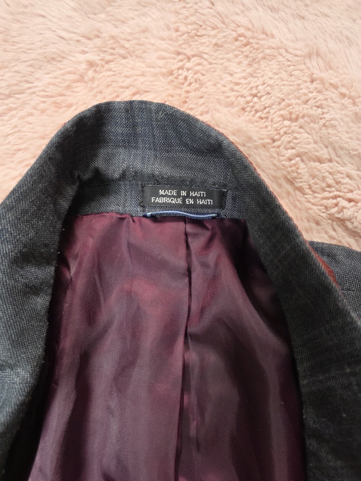 Tommy Hilfiger Men’s Gray Plaid Blazer 48R 3-Button Single-Breasted
