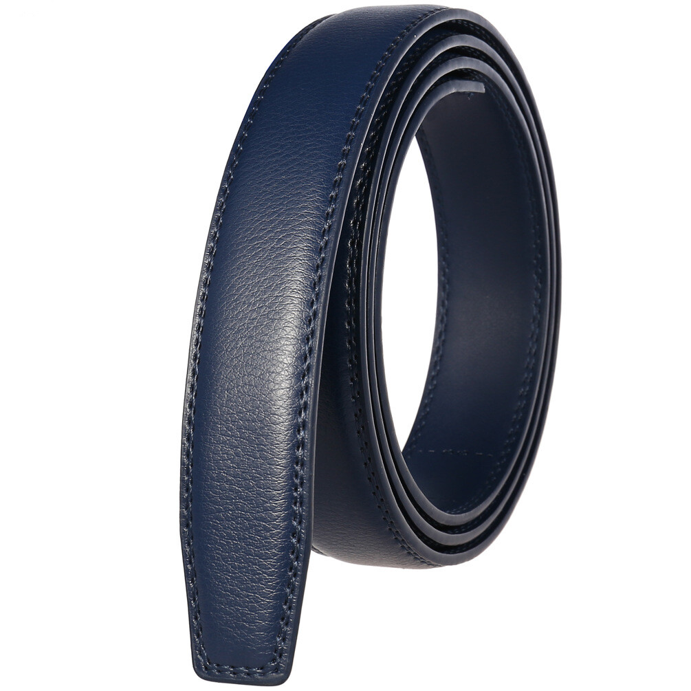 3.1cm Business Men’s Automatic Buckle Belt Multicolor Leather Ratchet Strap Gift