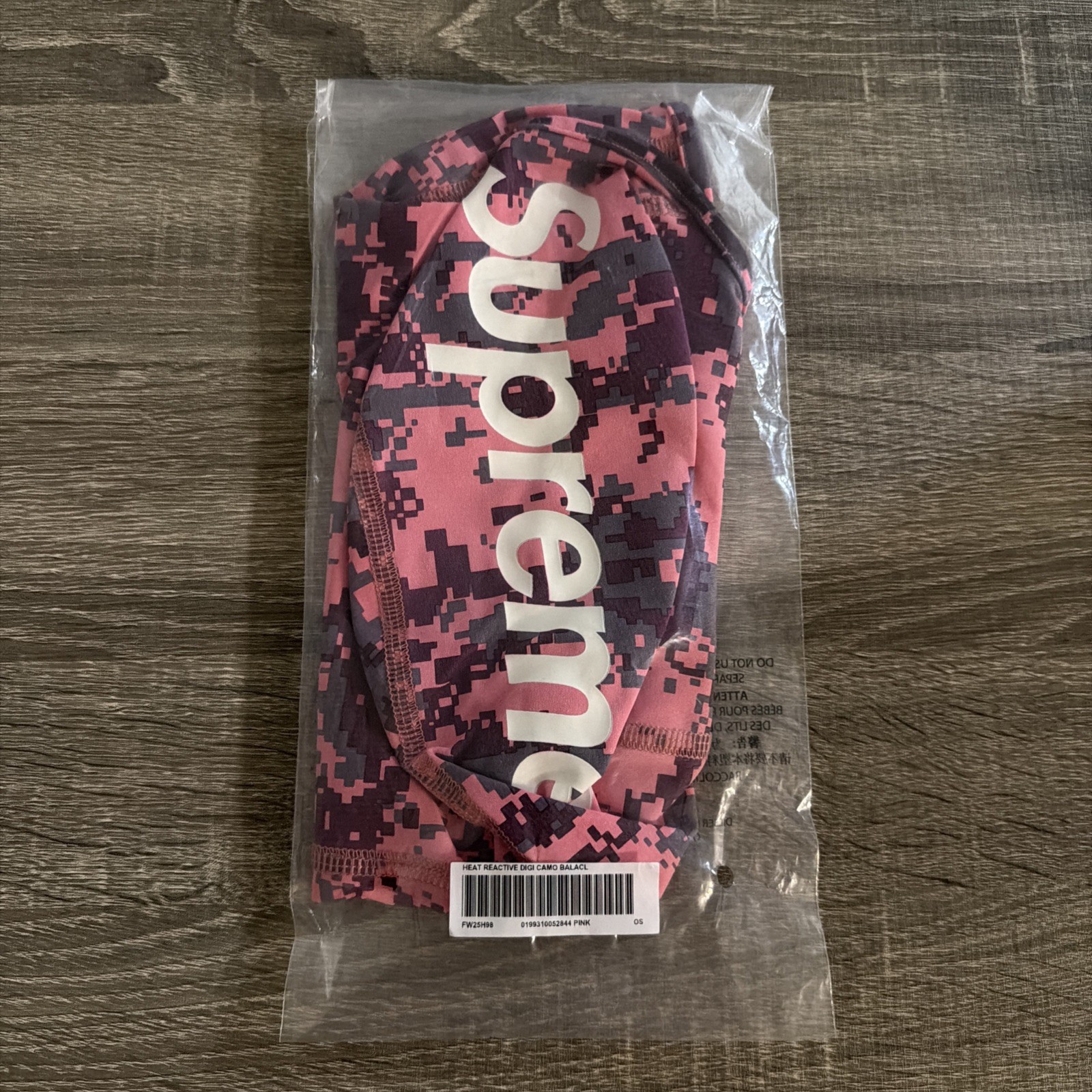 Supreme Heat Reactive Digi Camo Balaclava Pink FW25 AUTHENTIC Or Your Money Back