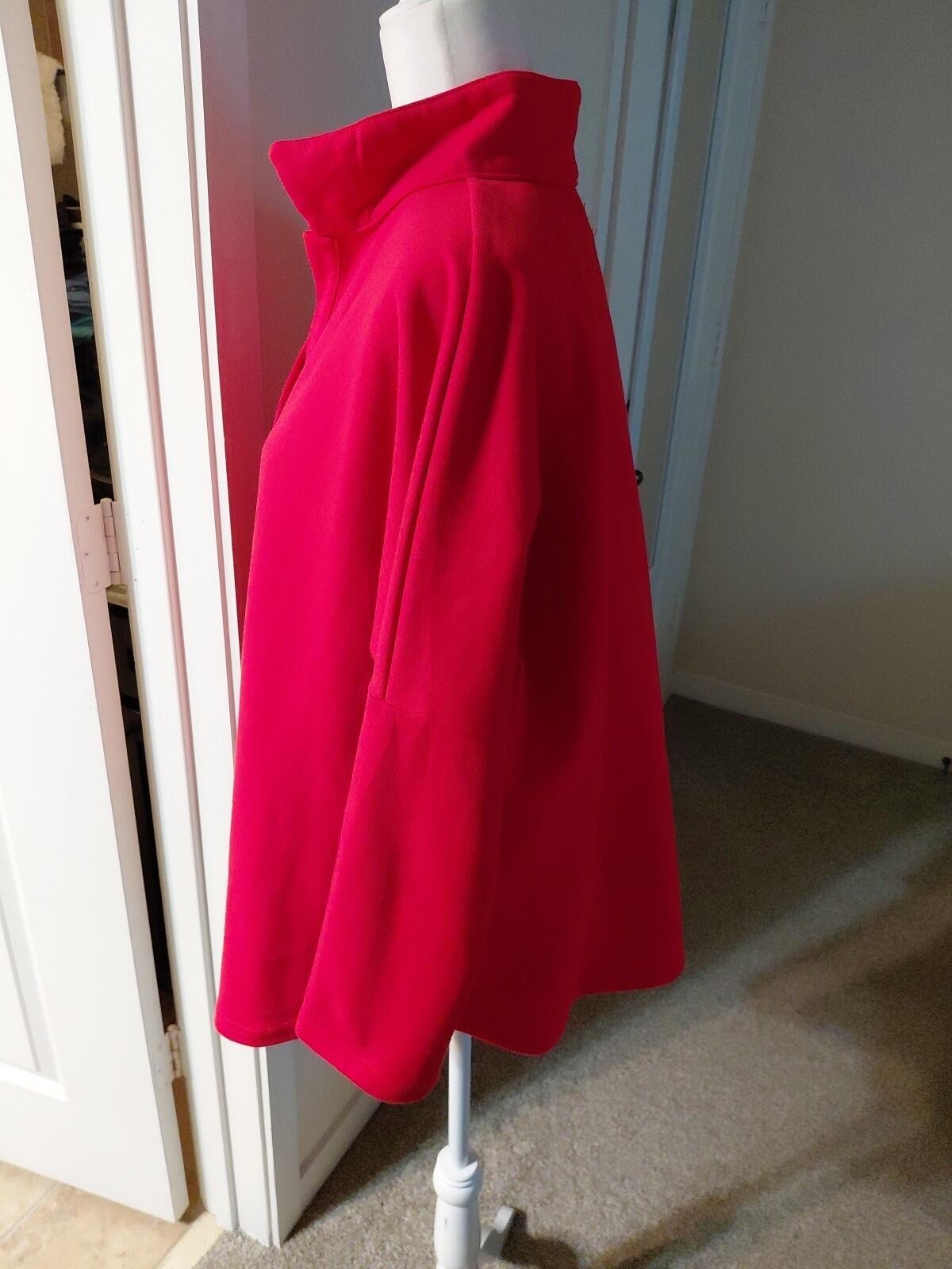 Pomander Tunic Size L Red Stand Collar Good Condition Returns Accepted