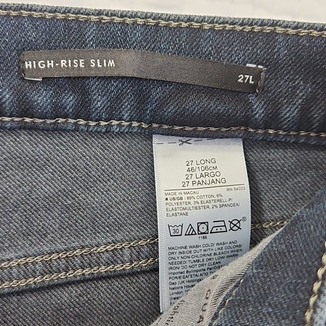 Banana Republic Premium Jeans Women’s 27L (28×30) Raw Hem Dark Wash Leggings EUC
