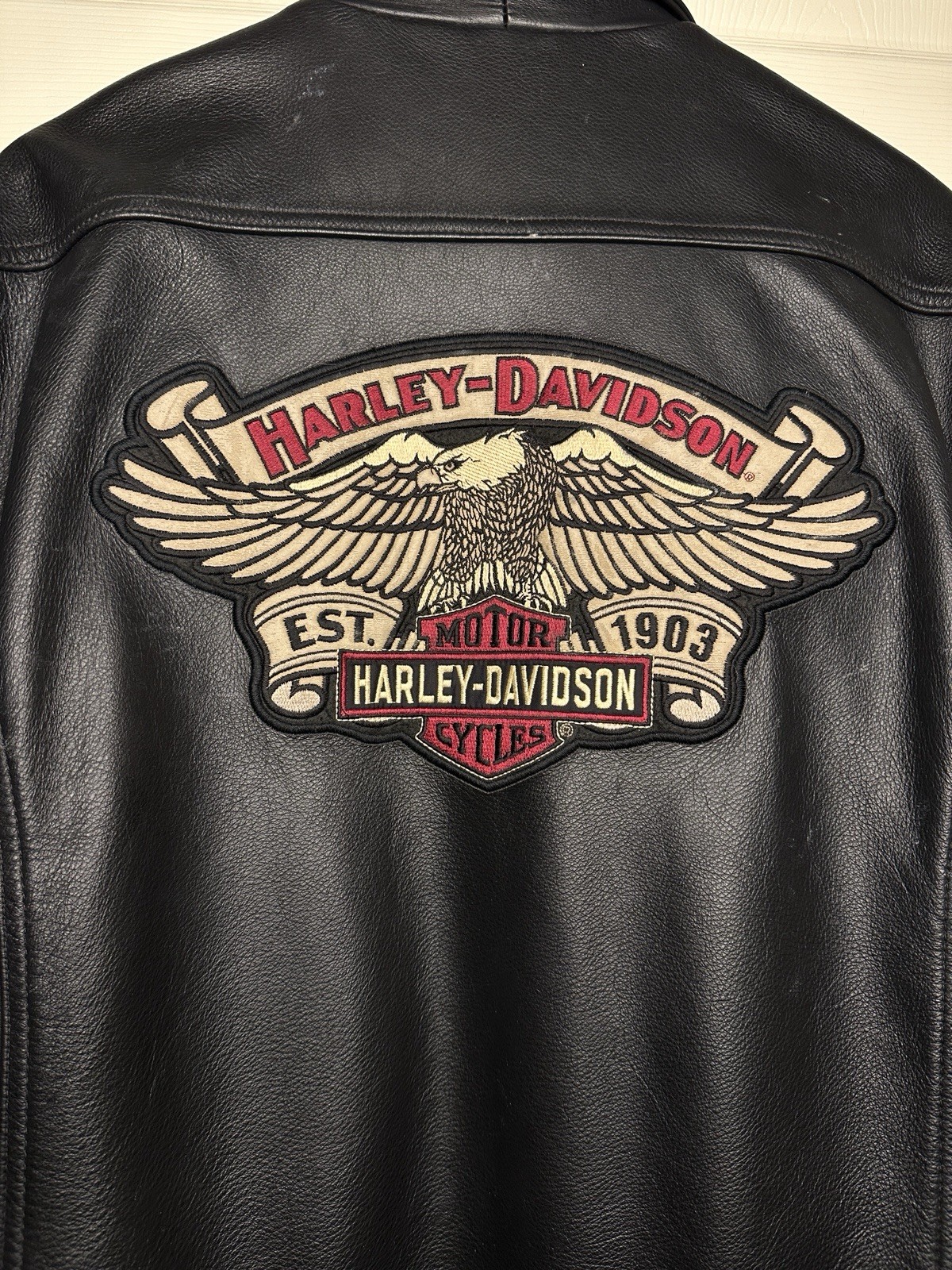 Harley-Davidson Sturgis Men’s Leather Motorcycle Jacket Large, VTG Y2K