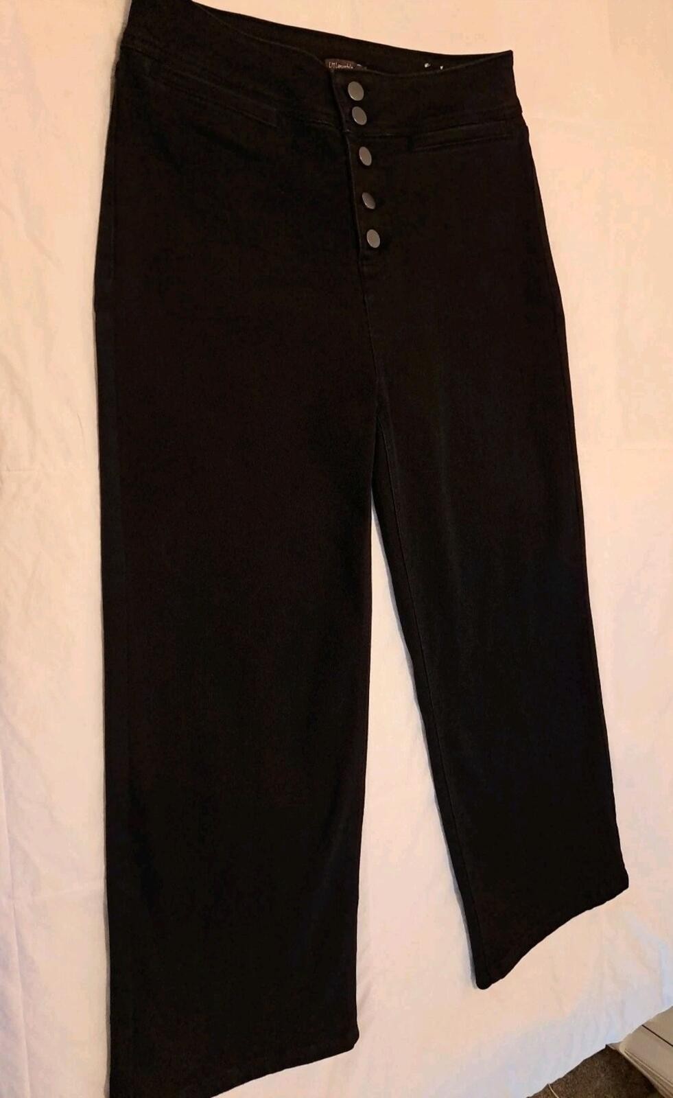 J. McLaughlin Oaks Jean BLACK SZ 10 Excellent Condition Returns Accepted