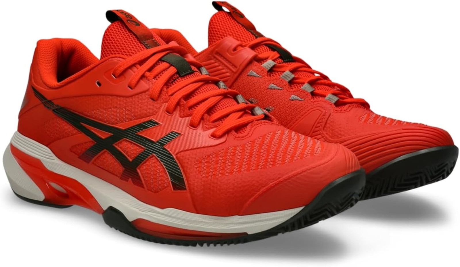 ASICS Men’s Solution Speed FF 4 Clay Tennis Shoes, 6.5, Cherry Tomato/Vintage Kh