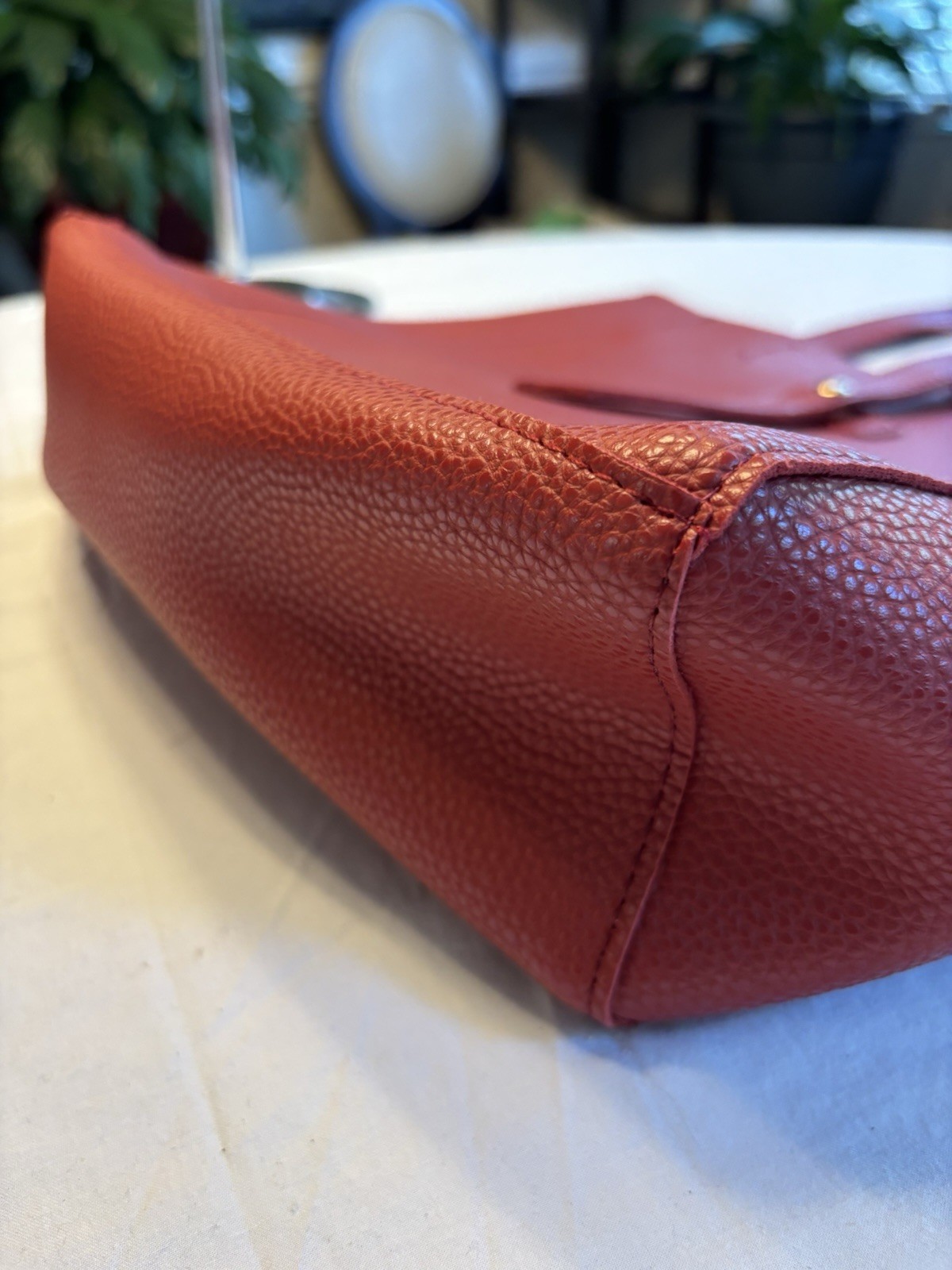 Red Faux Leather Mob Wife Tote