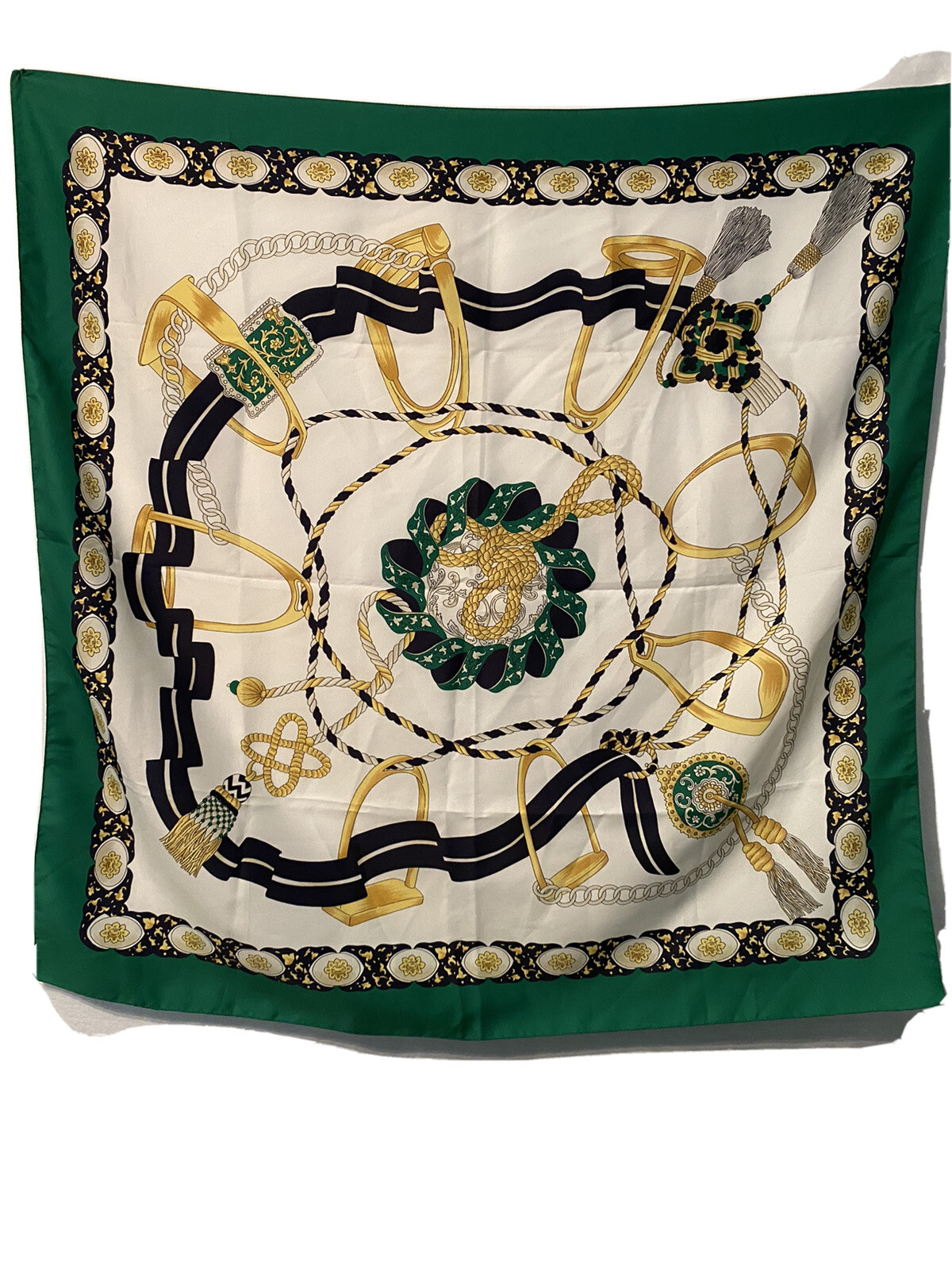 Italian Polyester Scarf Shawl Large Green Unbranded