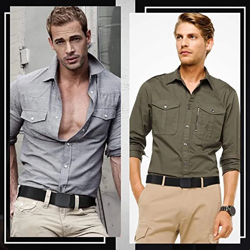 Men Casual Military Tactical Army Adjustable Quick Release Belts Pants Waistband