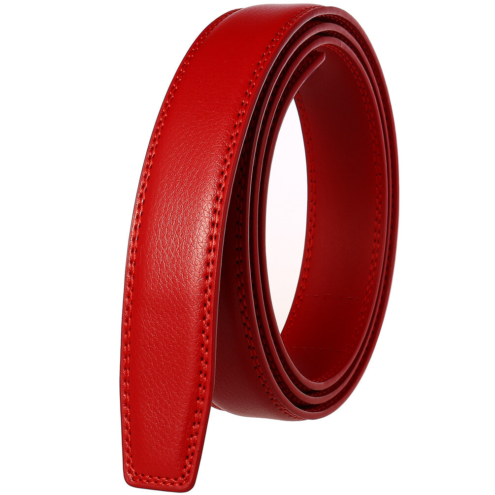3.1cm Business Men’s Automatic Buckle Belt Multicolor Leather Ratchet Strap Gift