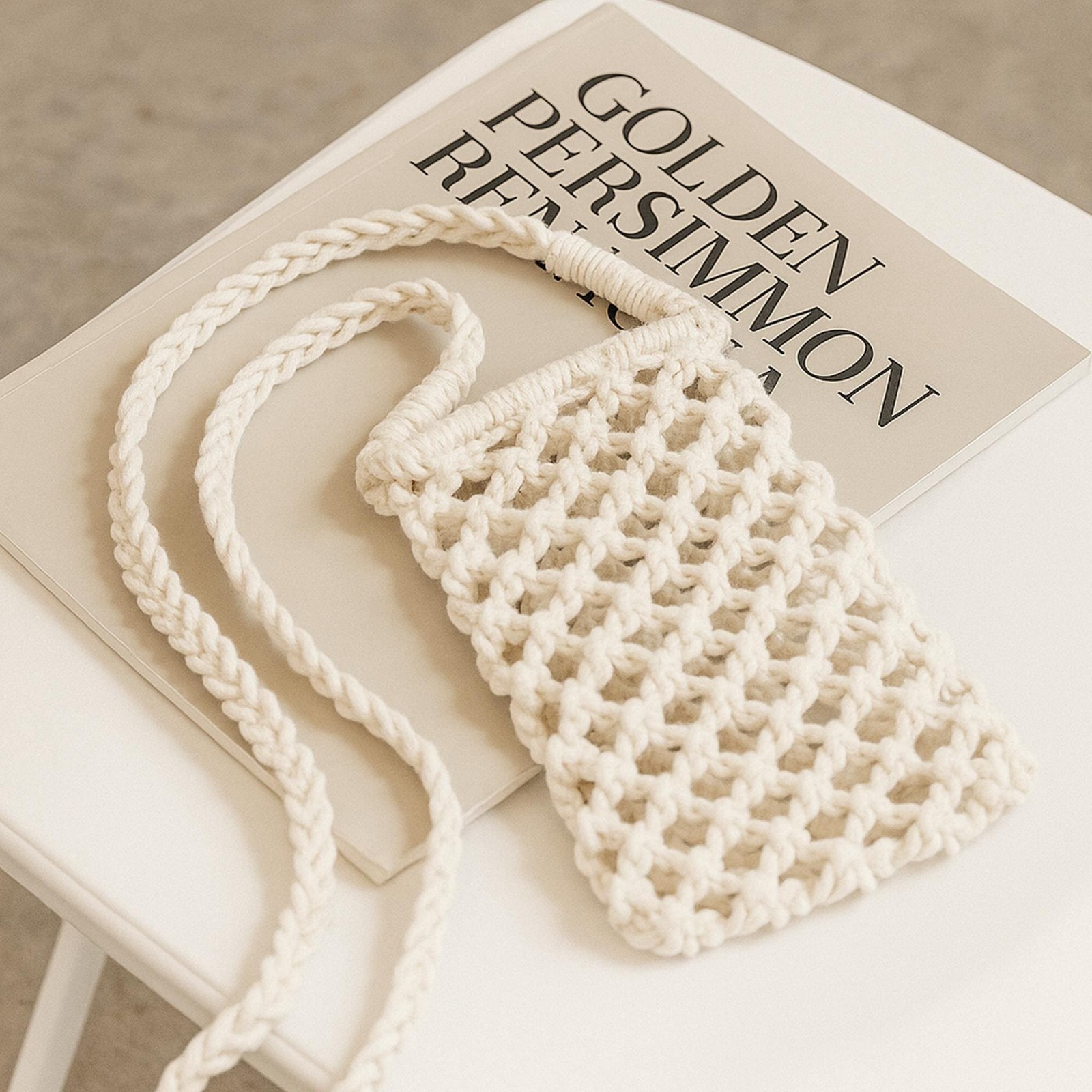 Macrame Crossbody Phone Bag Boho Woven Summer Purse Free Shipping US