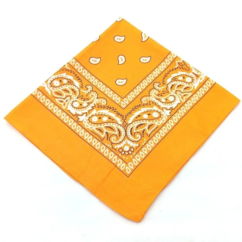 1-10Pcs Bandana 100% Cotton Paisley Print Double-Sided Scarf Head Neck Face Mask