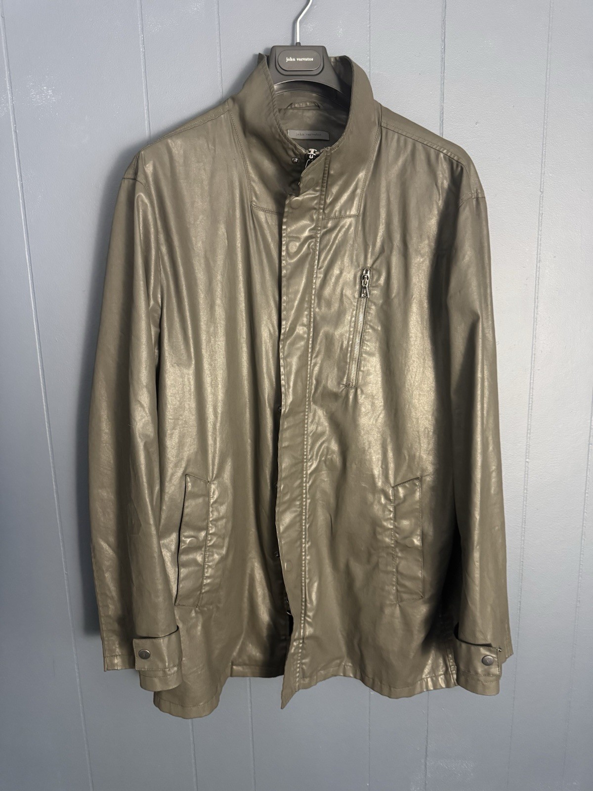John Varvatos Waxed Trench Hook And Bar Size 56. Worn Once