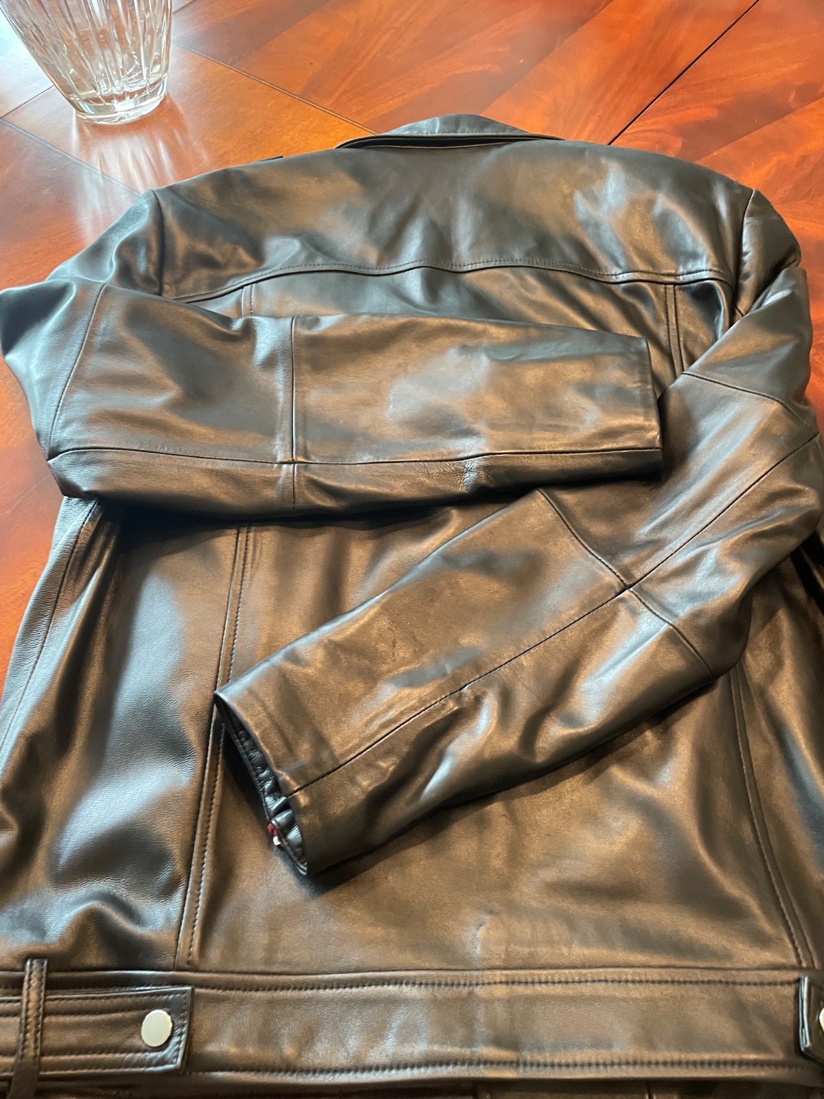 motorcycle jackets for men leather XL Cadogen tissue paper still on zippers
