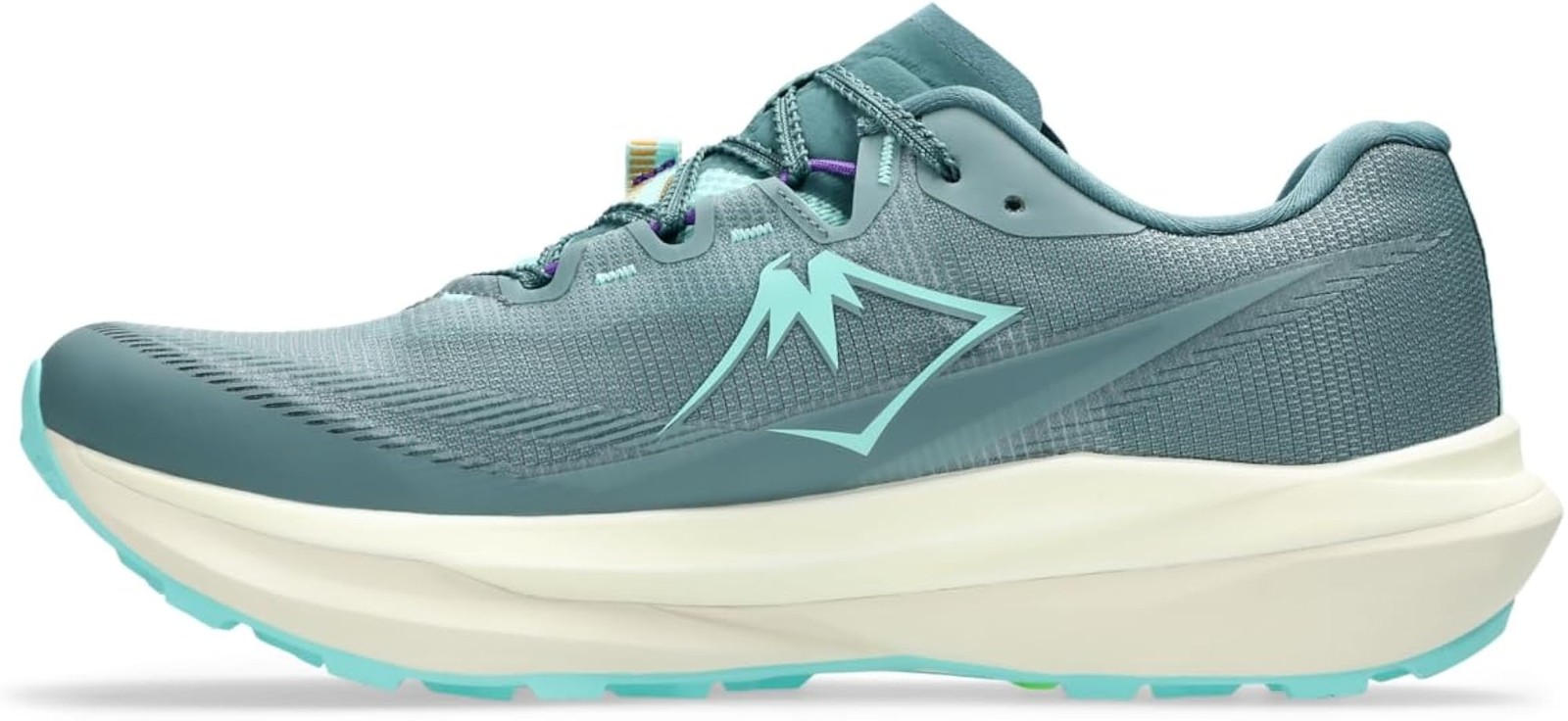 ASICS Unisex FUJISPEED 4 Running Shoes, 8M / 9.5W, Foggy Teal/Sandstorm – Foggy