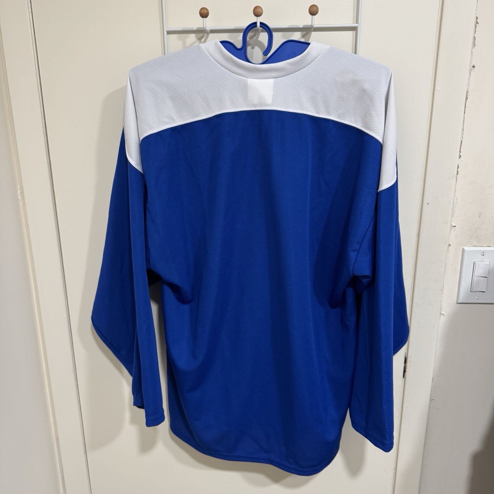 Rare Goldman Sachs Blue & White Hockey Jersey Investment Banking Men’s Size XL