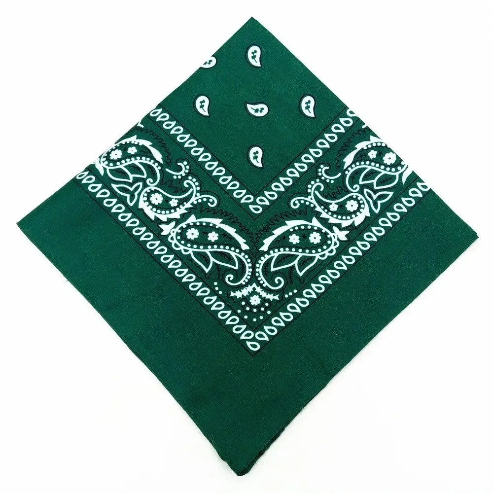 1-10Pcs Bandana 100% Cotton Paisley Print Double-Sided Scarf Head Neck Face Mask