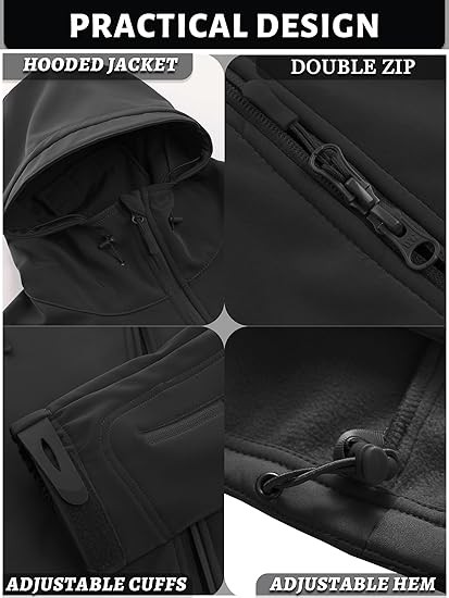 Mens Tactical Jacket Military Waterproof Coat Soft Shell Work Windbreaker Jacket