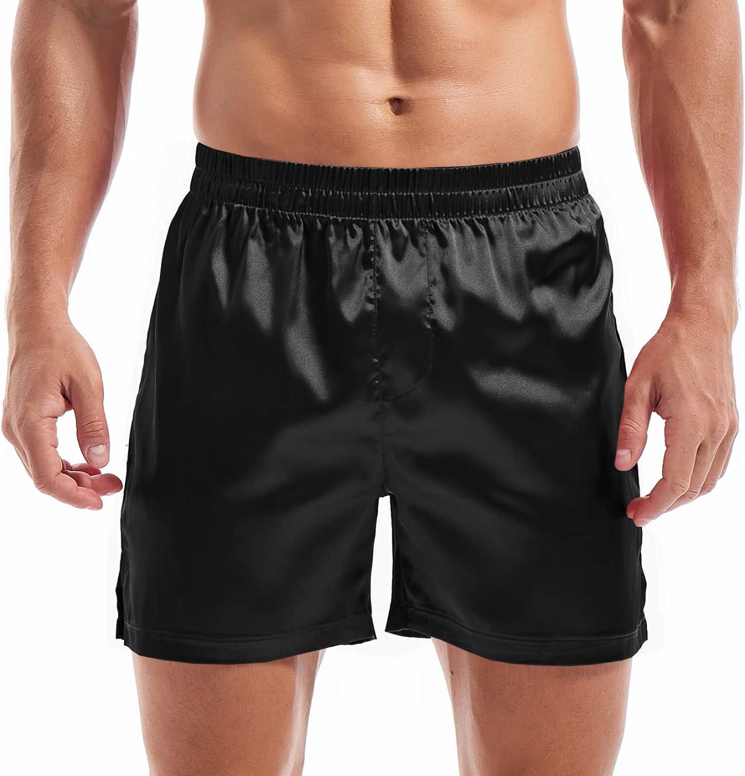 Men Satin Short Pant Sleepwear Lounge Underwear Silk Boxer Bottom Sleep Pajama