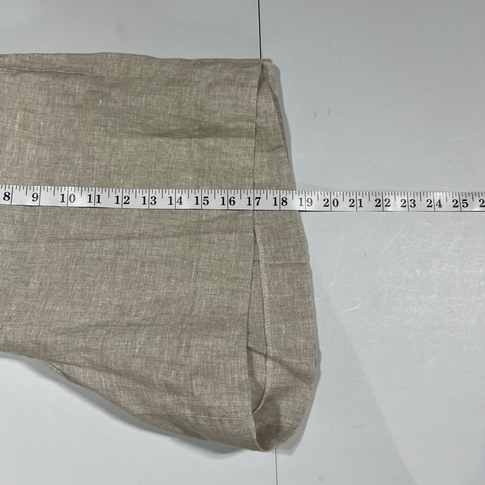 J.Crew Womens Beige Linen Shorts Elastic Back Waist Flat Front Old Money Preppy