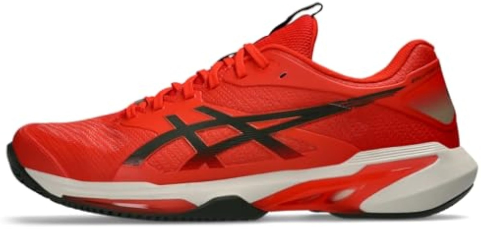ASICS Men’s Solution Speed FF 4 Clay Tennis Shoes, 6.5, Cherry Tomato/Vintage Kh