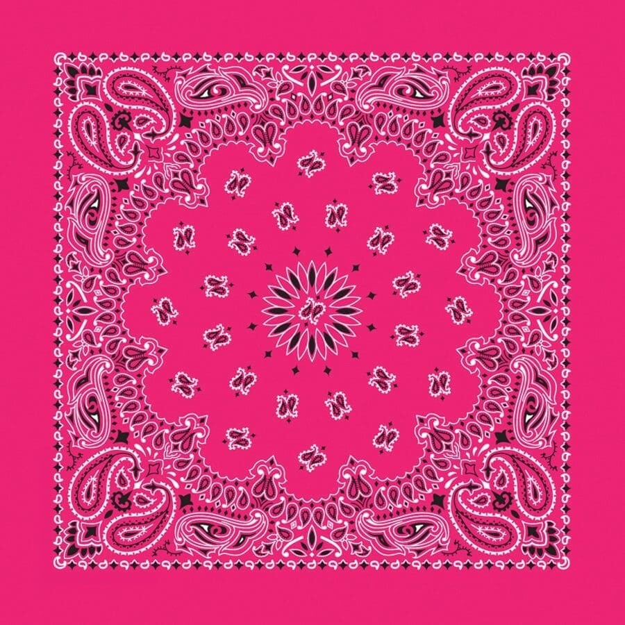 Big 35×35 inch Bandanna Made in USA, Hav-A-Hank 1 Sided Print 100% Cotton