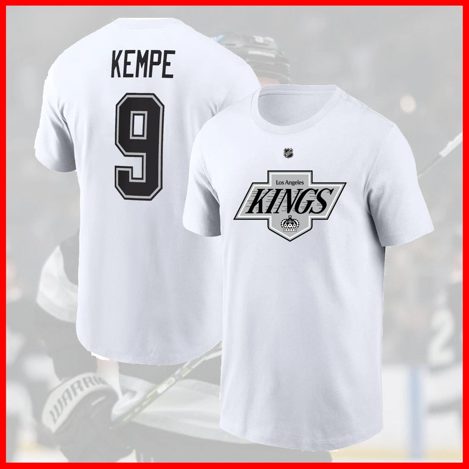 HOT SALE!!! Adrian Kempe #9 Los Angeles Kings 2025 Player Name & Number For Fan