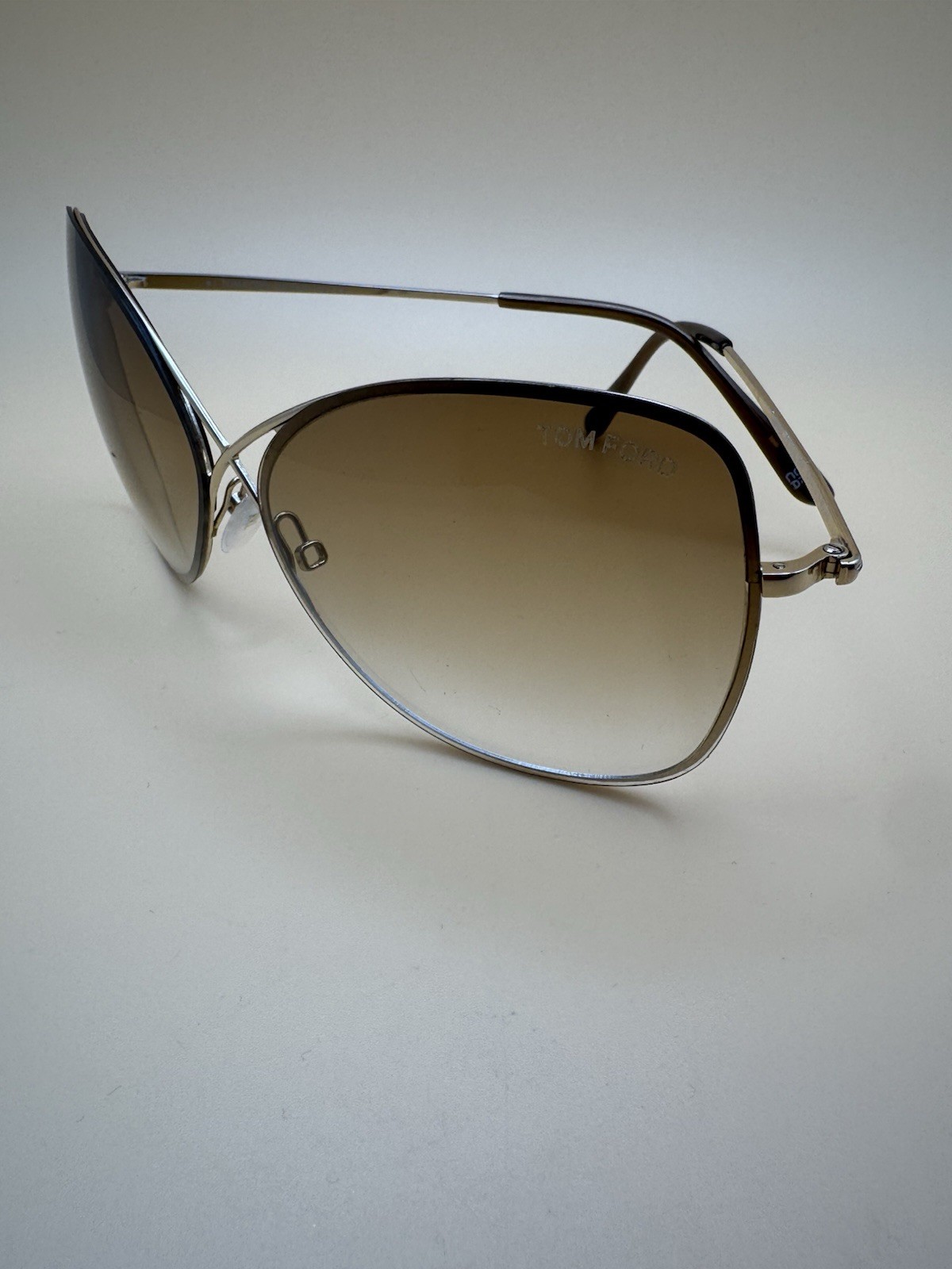Tom Ford Colette TF250 28F Gold Brown Sunglasses 63-12-135mm Made In Italy Used